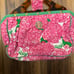 LILLY PULITZER mumsie pink green vintage handbag tortoiseshell handles