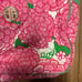 LILLY PULITZER mumsie pink green vintage handbag tortoiseshell handles