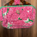 LILLY PULITZER mumsie pink green vintage handbag tortoiseshell handles