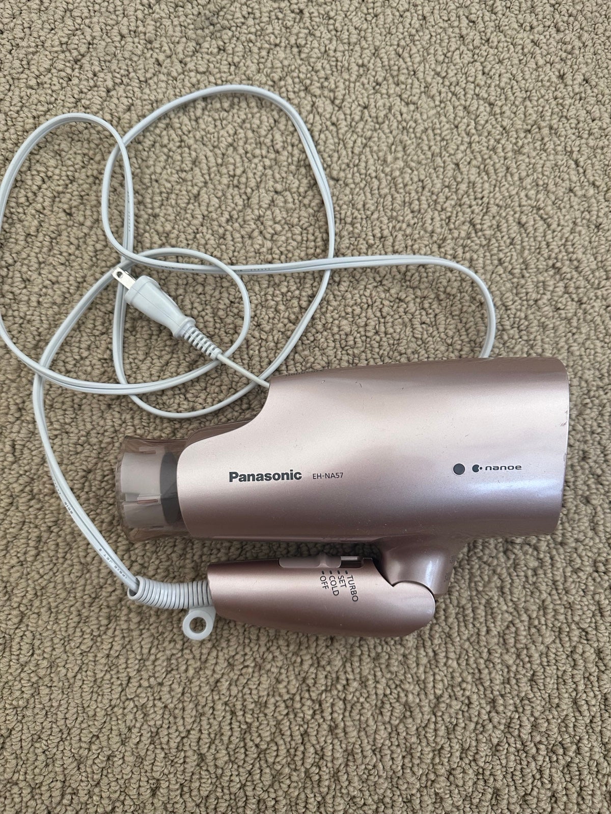 Panasonic EH-NA57 Nano-E Hair Dryer Used pink nanocare