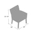 Executive Box Arm Chair with Mahogany Finish in Black, 25.5 D x 24.5 W x 35.5 H