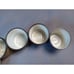 RARE Zaalberg Holland Small Cup Pottery Set of 5 -CHIPS