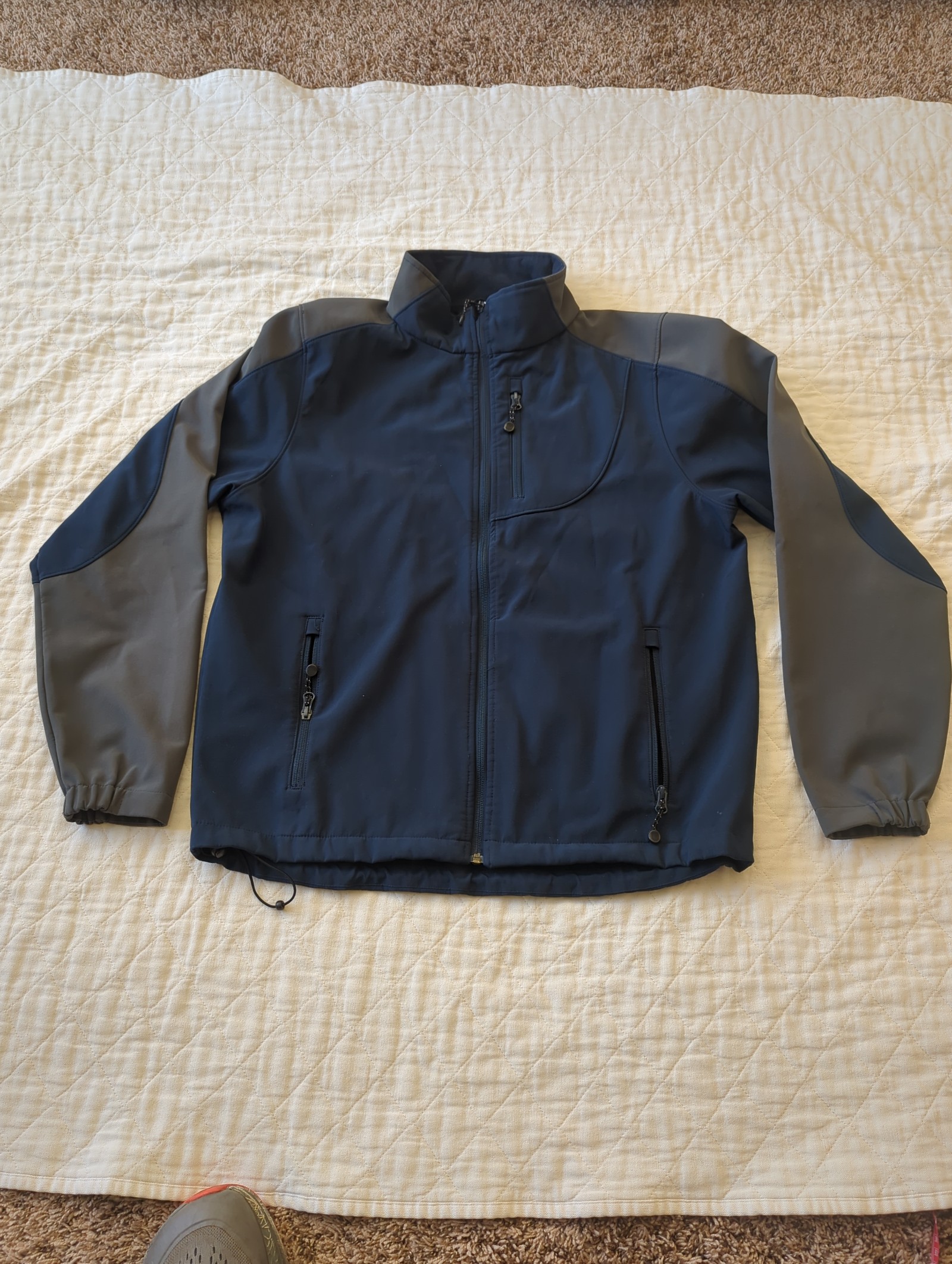 Black Diamond Soft Shell Men's M Navy/Gray, Fleece-lined