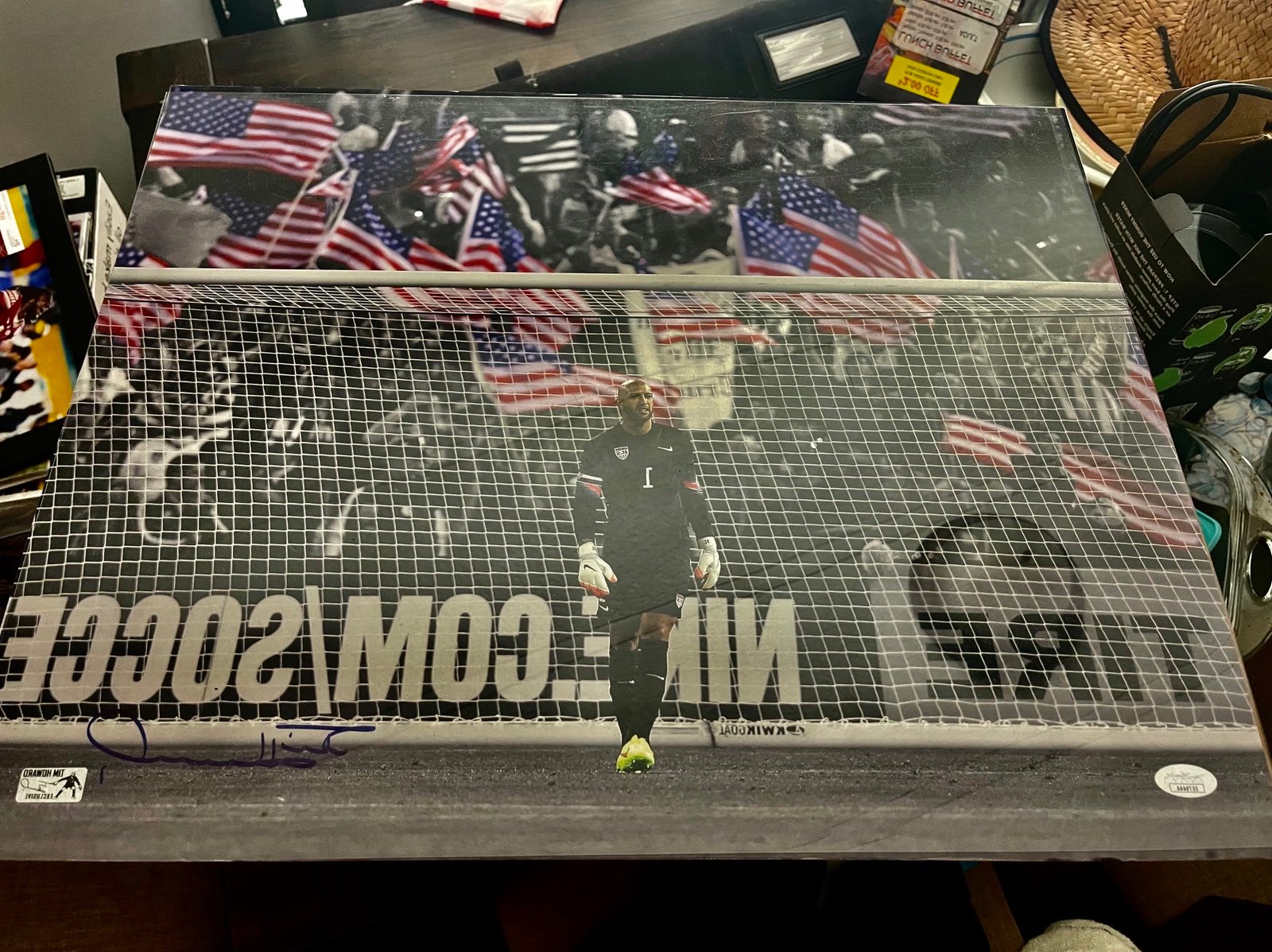 Tim Howard signed 16x20 USA photo JSA COA & Howard hologram