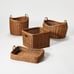 Threshold Studio McGee Cube Vintage French Basket Wicker Rattan - Target