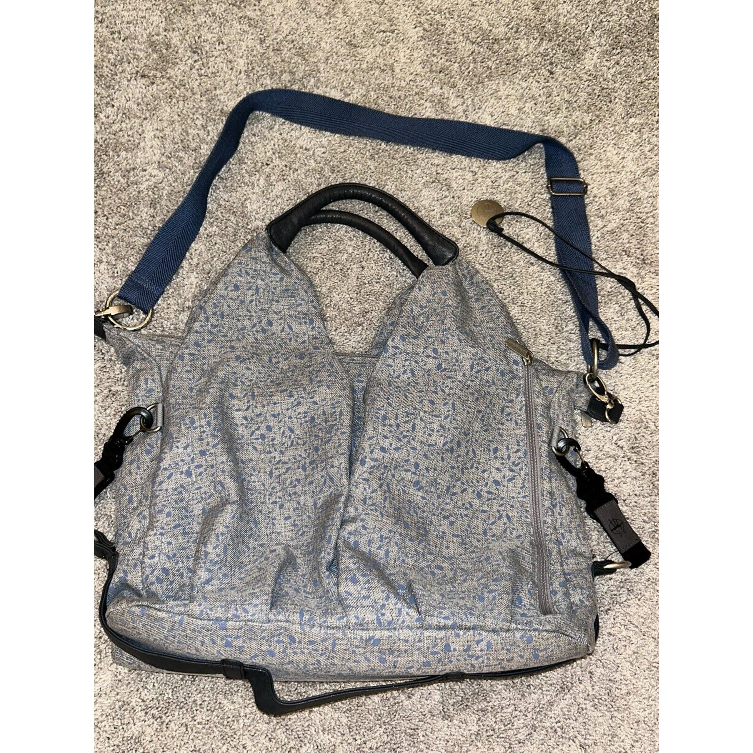 Lassig Neckline Diaper Bag Navy / Gray, Interior and Exterior Pockets Galore