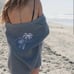 THE BEACH PEOPLE Open Front Oversized Cardigan Sweater palm trees Size XL/2XL