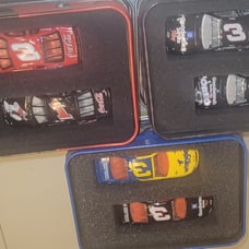 lot of 3 Dale Earnhardt tins with collectible die-cast cars