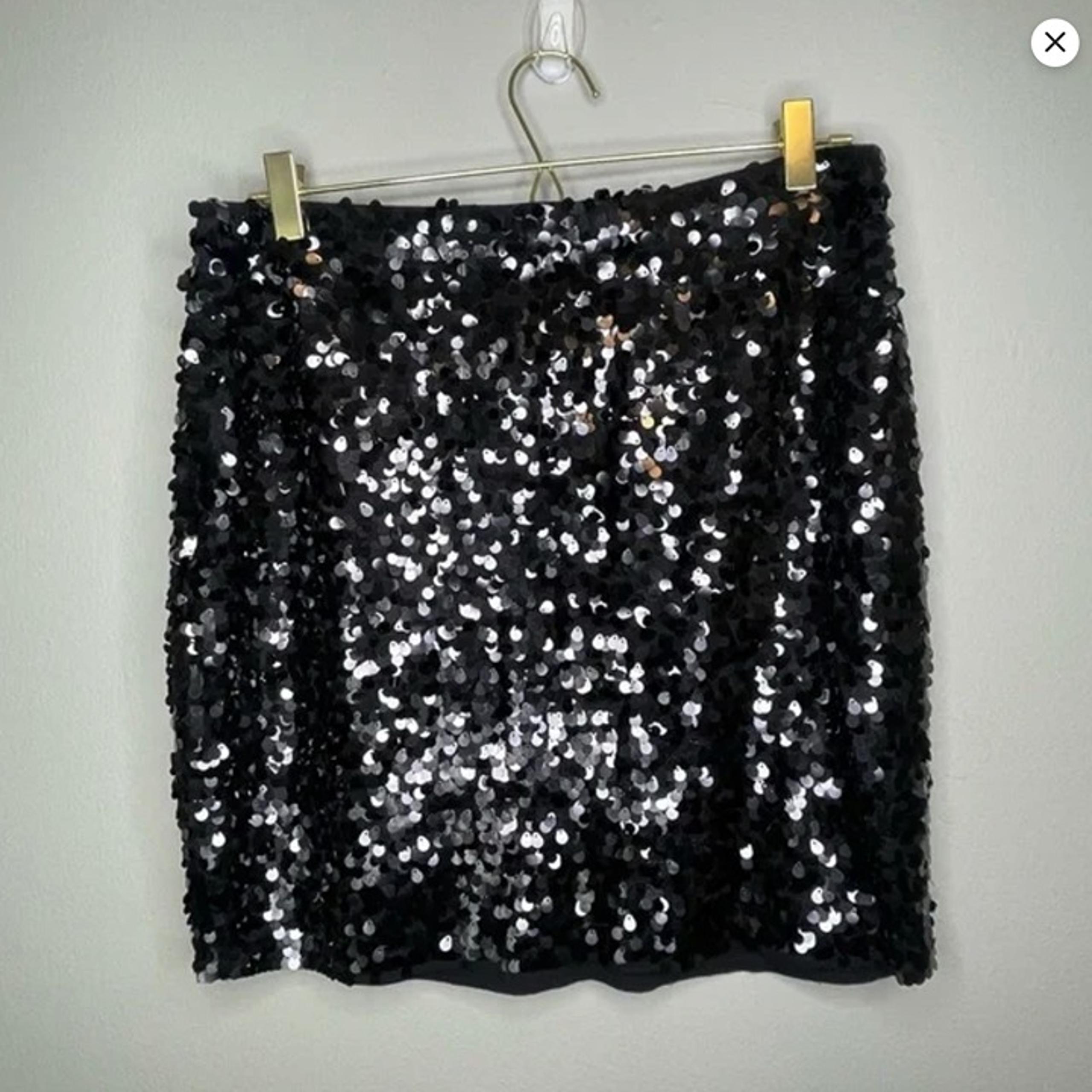 Michael Kors Black Sequin Mini Skirt | Women's Size Large