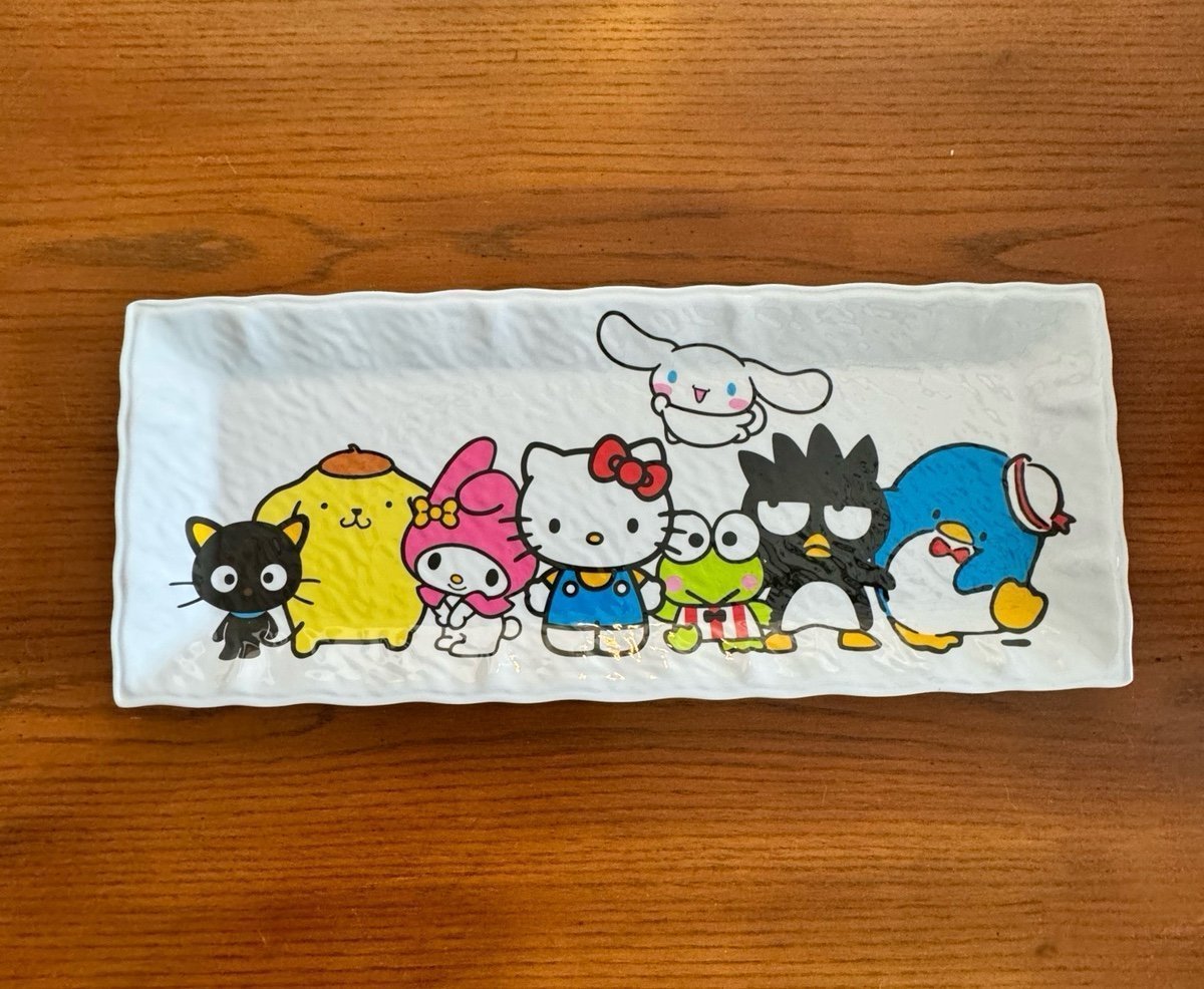 Hello Kitty And Friends Large Rectangle Tray Plate 19”x 8” Sanrio