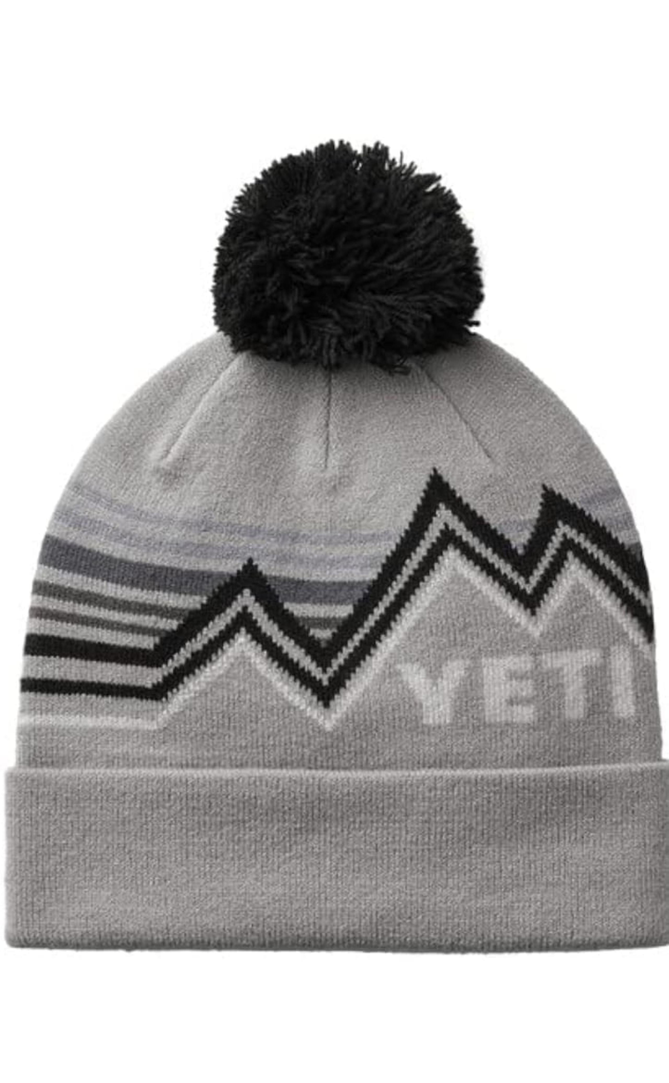 New men’s or women’s unisex Socal Yeti Freestyle Pom Beanie Hat - Grey/Black, Gr
