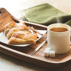 NORWEGIAN SADDLE SERVING TRAY, ACACIA WOOD