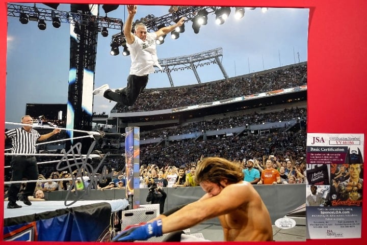 WWE NXT Shane McMahon Signed 11x14 Photo F Autograph Wrestlemania JSA COA
