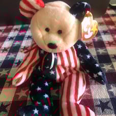 Ty Beanie Babies Spangle pink face rare
