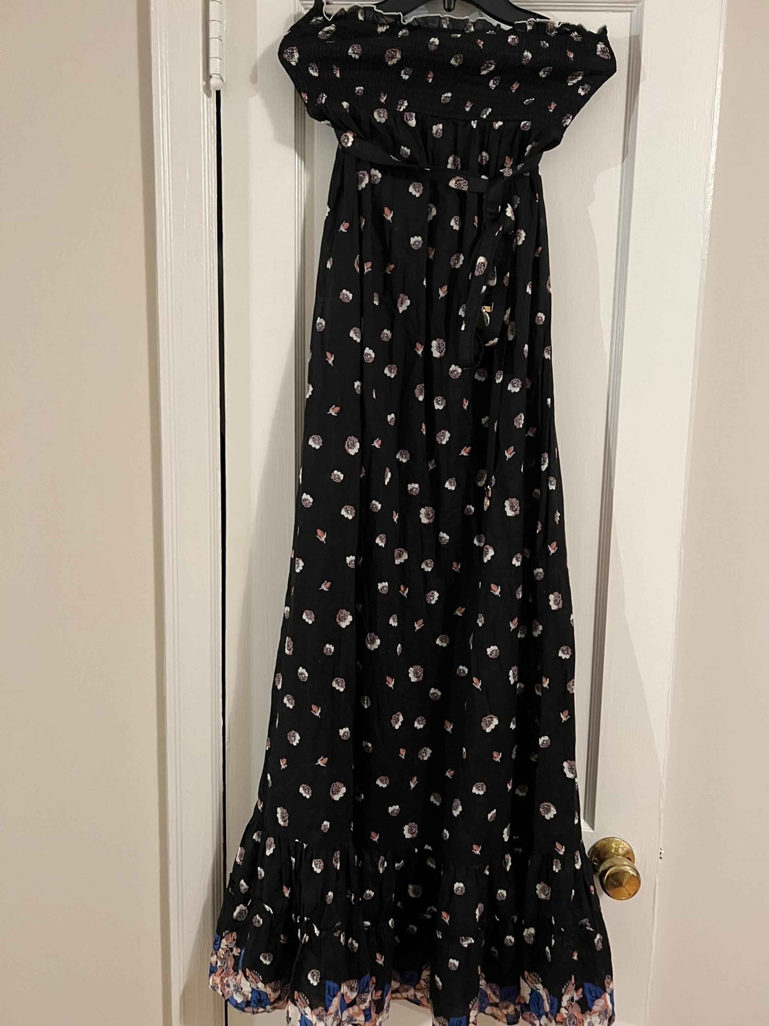 Juicy couture printed black maxi dress size small