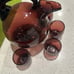 Vintage Cambridge Mid Century Modern Amethyst Decanter & 4 Glasses