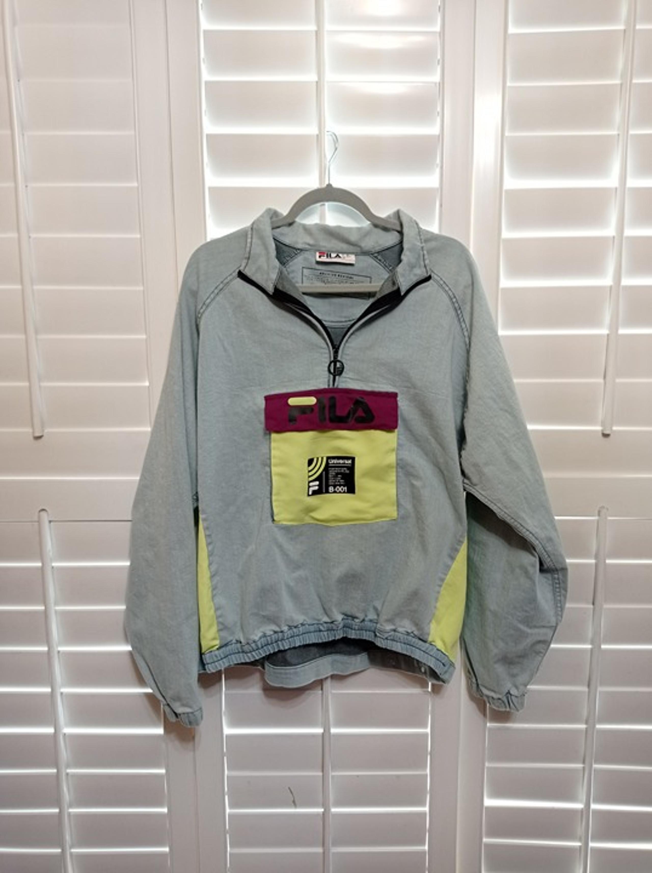 Fila - UO Pullover Doug Denim Jacket Mens Large - Archive Revival
