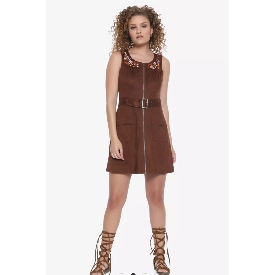 Her Universe Star Wars Han Solo Suede Zipper Dress w/ Pockets & Belt Cosplay 2X
