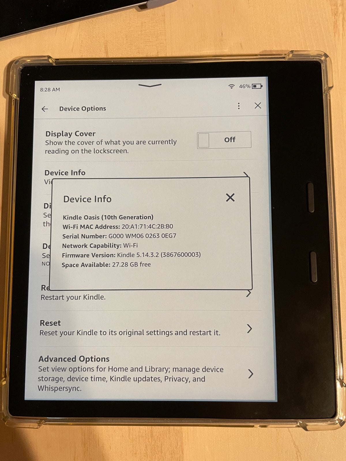 Kindle Oasis (10th Generation WITH warm light, 32Gb, with ads) iuu