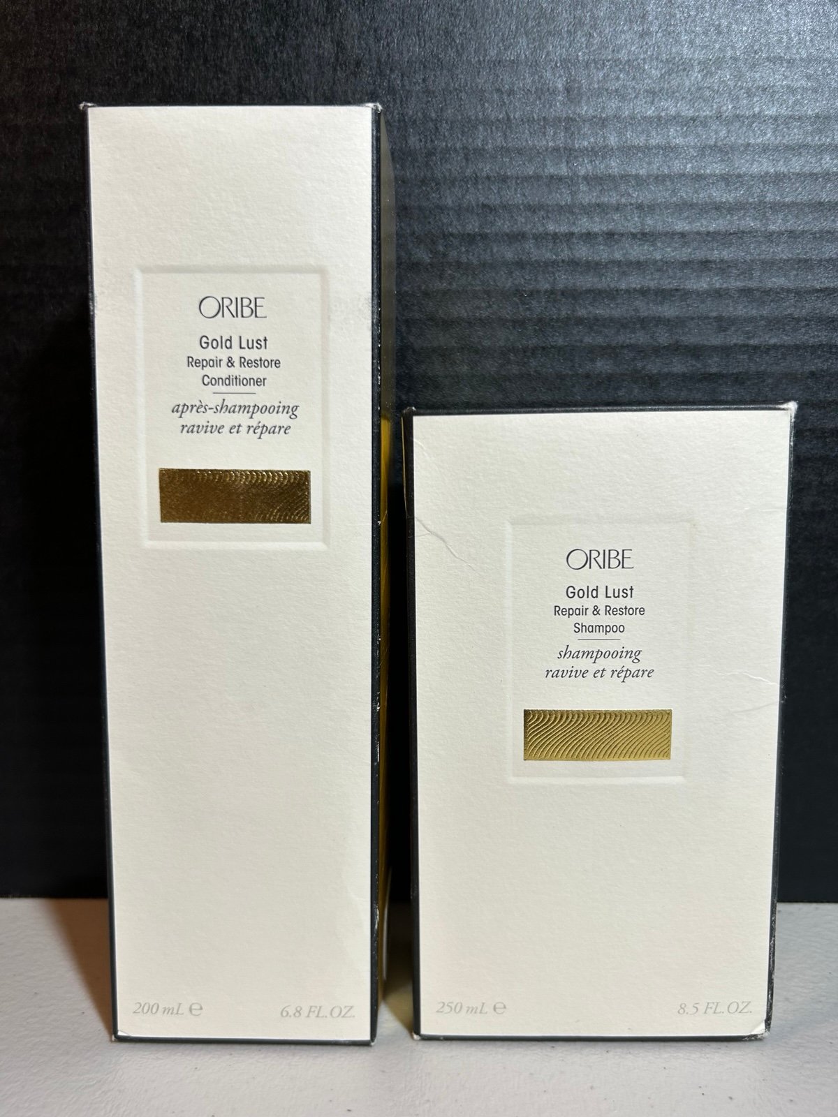 Oribe Gold Lust Repair Restore Shampoo 8 .5 fl oz & Conditioner 6.8 oz duo set