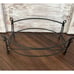 Temptations Old World Green Oval Baking Dish Clear Lid Metal Holder Trivet 2 Qt