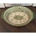 Temptations Old World Green Oval Baking Dish Clear Lid Metal Holder Trivet 2 Qt