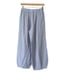 bryn WALKER 100% Cotton Pants Womens USA Small Crepe Blue Wide Leg Lagenlook