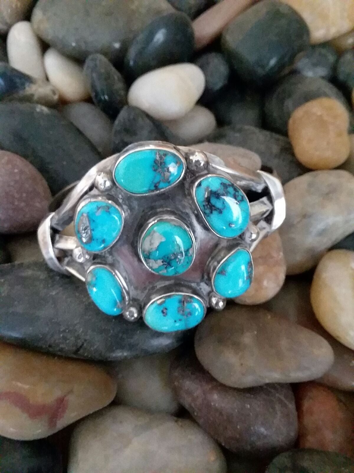 Navajo Sterling Turquoise Cuff Bracelet