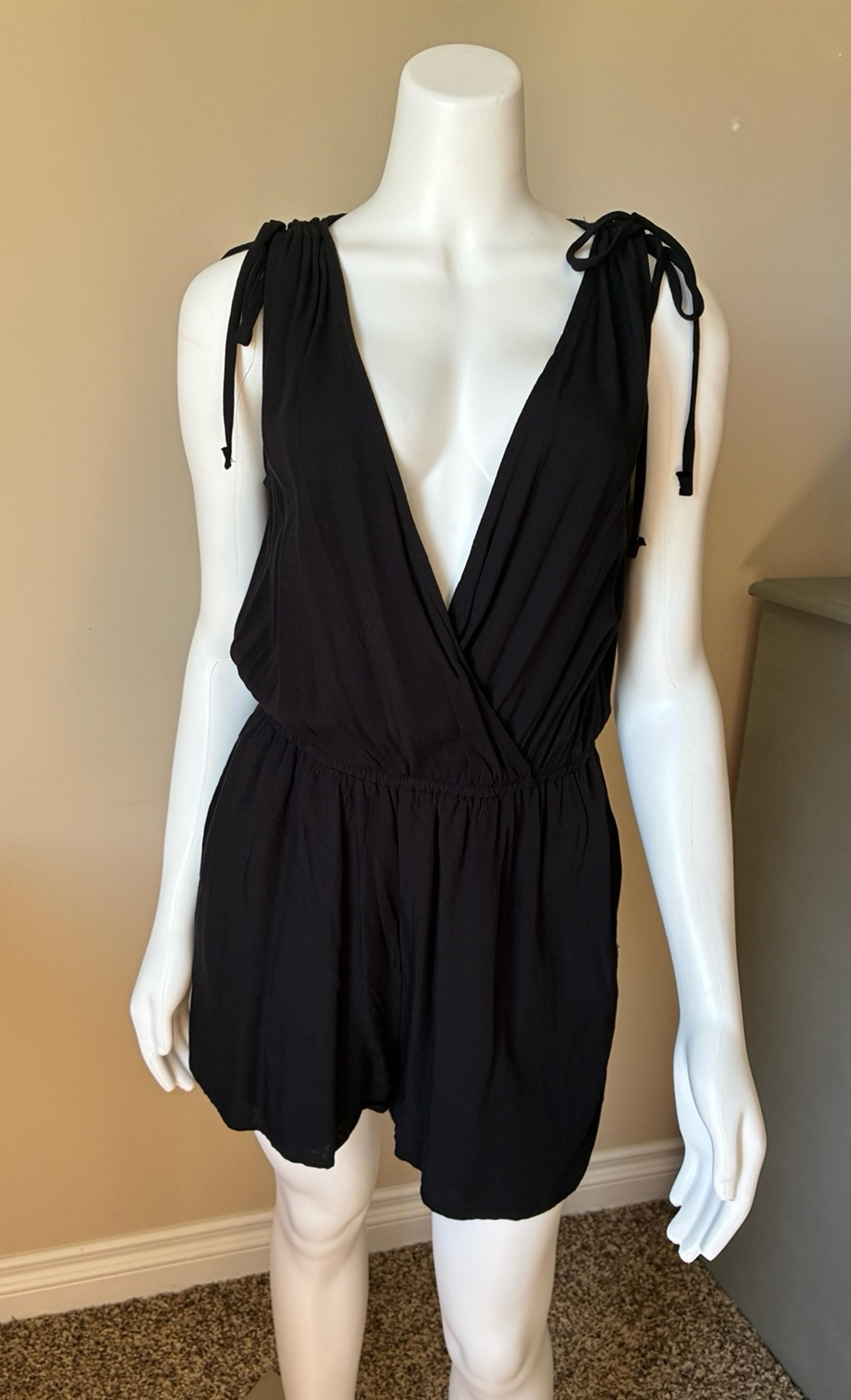 Black Romper Shorts Romper XS