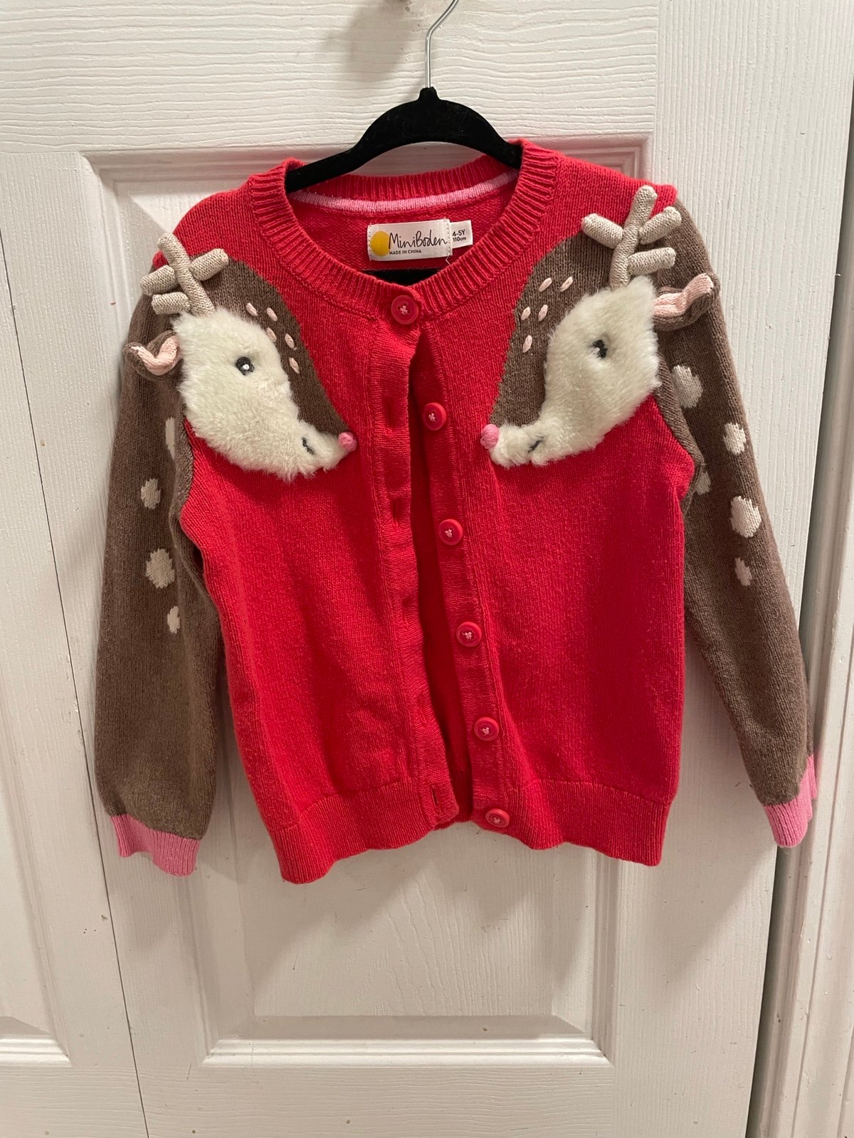 Girls Mini Boden Reindeer Sweater