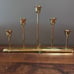 Vintage Partylite Solid Brass Graduated 5 Taper Mantle Candle Holder