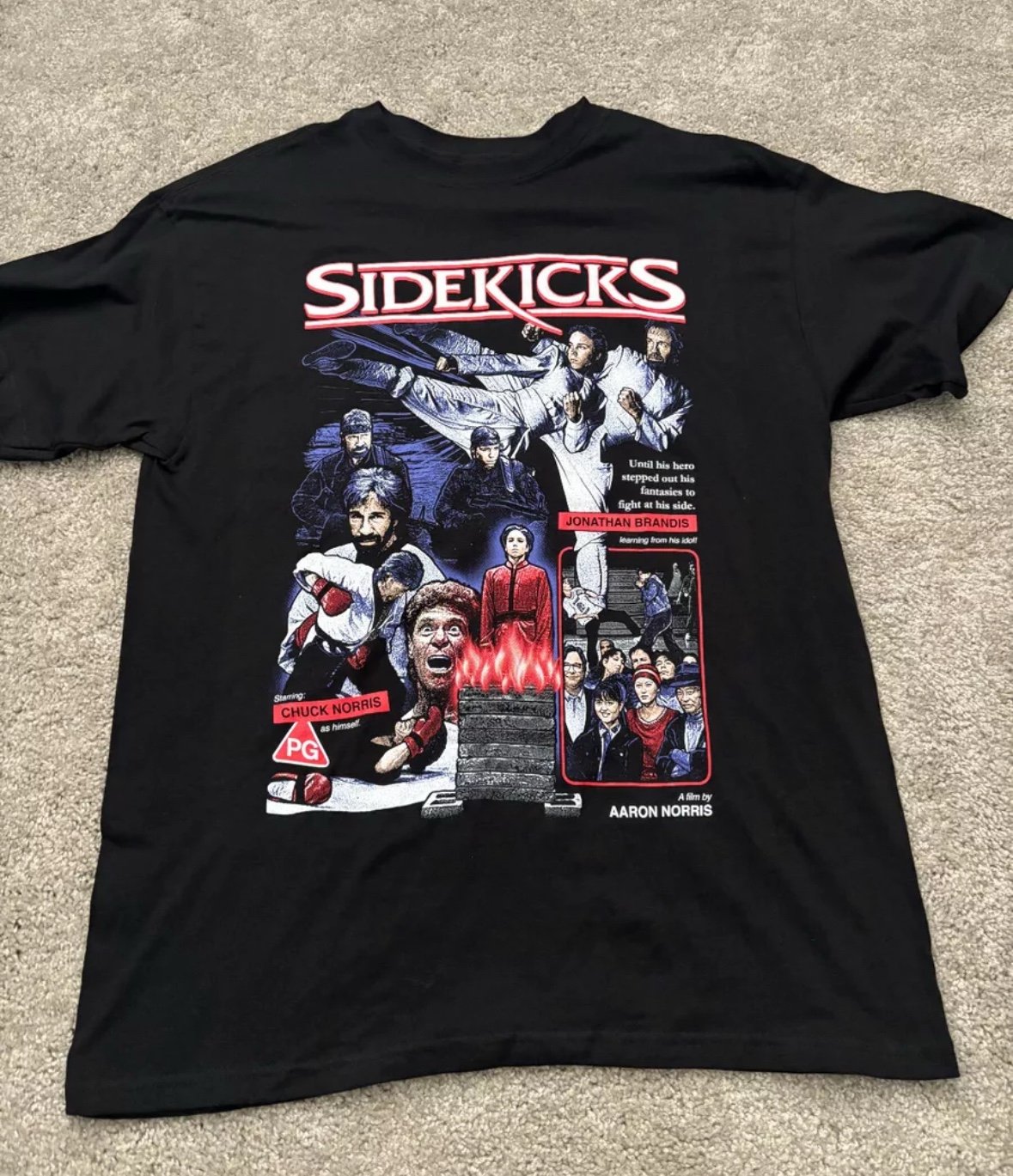 Sidekicks Shirt Size Large Chuck Norris Johnathan Brandis Movie 90’s