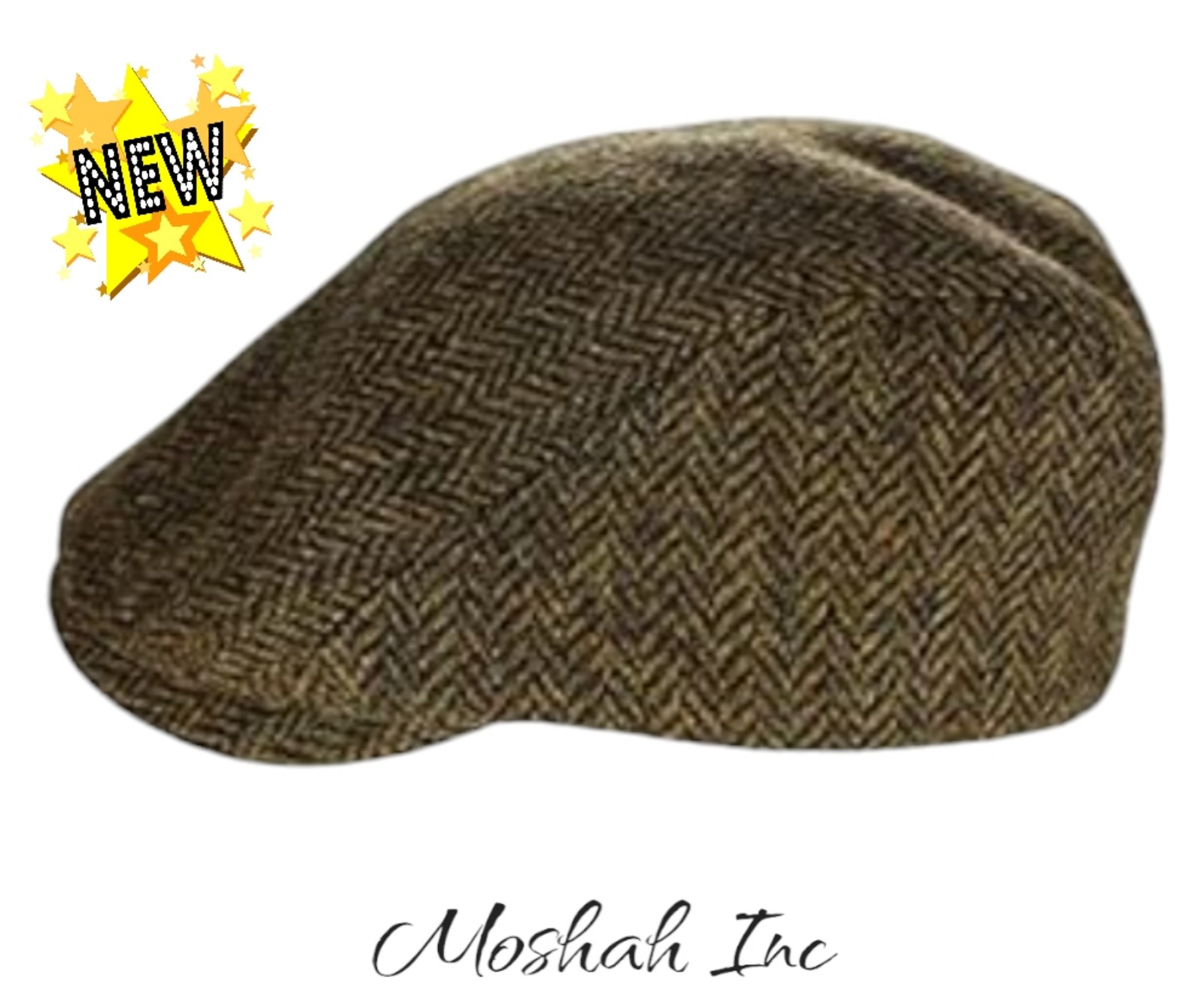 Biddy Murphy, Irish Touring Newsboy Cap Made in Ireland Tweed Broown Large