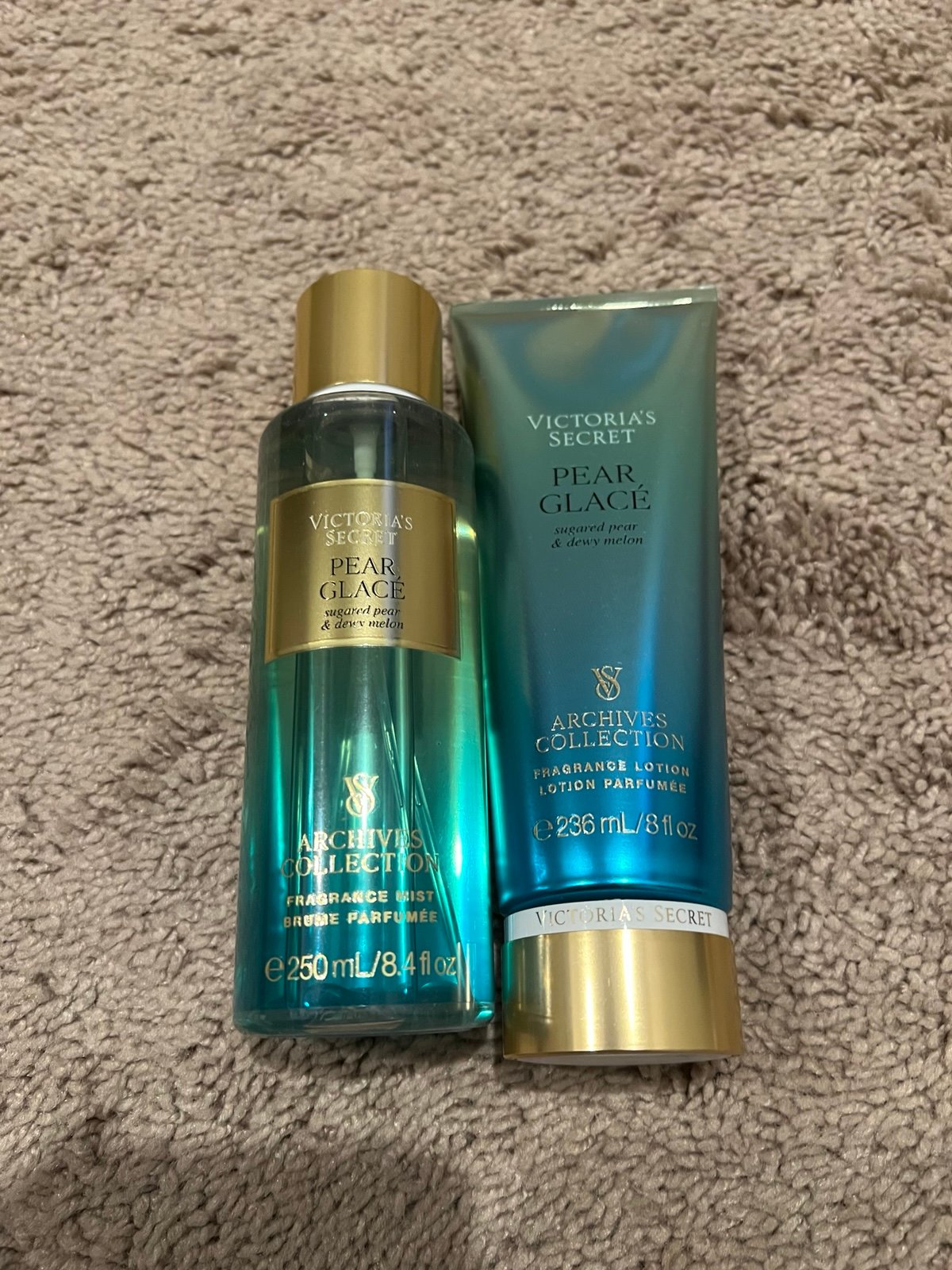 Victorias Secret Pear Glacé Fragrance Mist and Lotion
