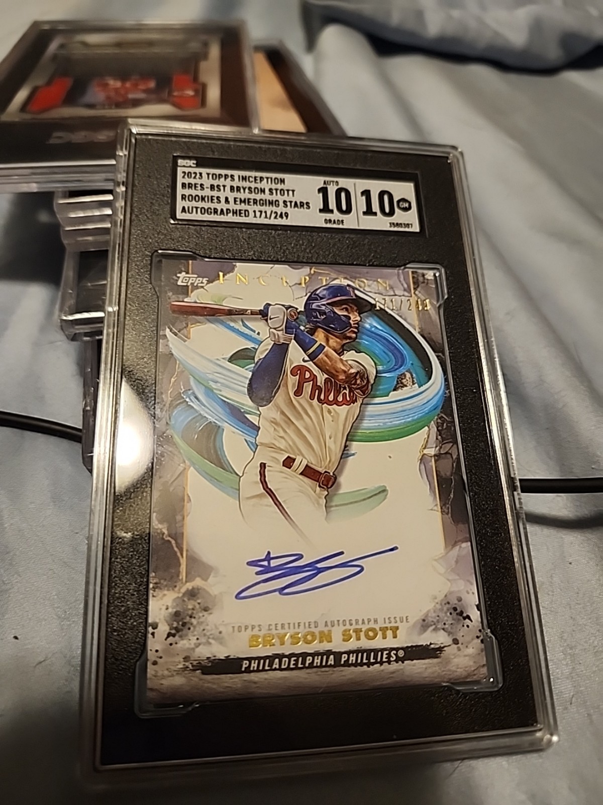 Bryson Stott topps inception on card auto