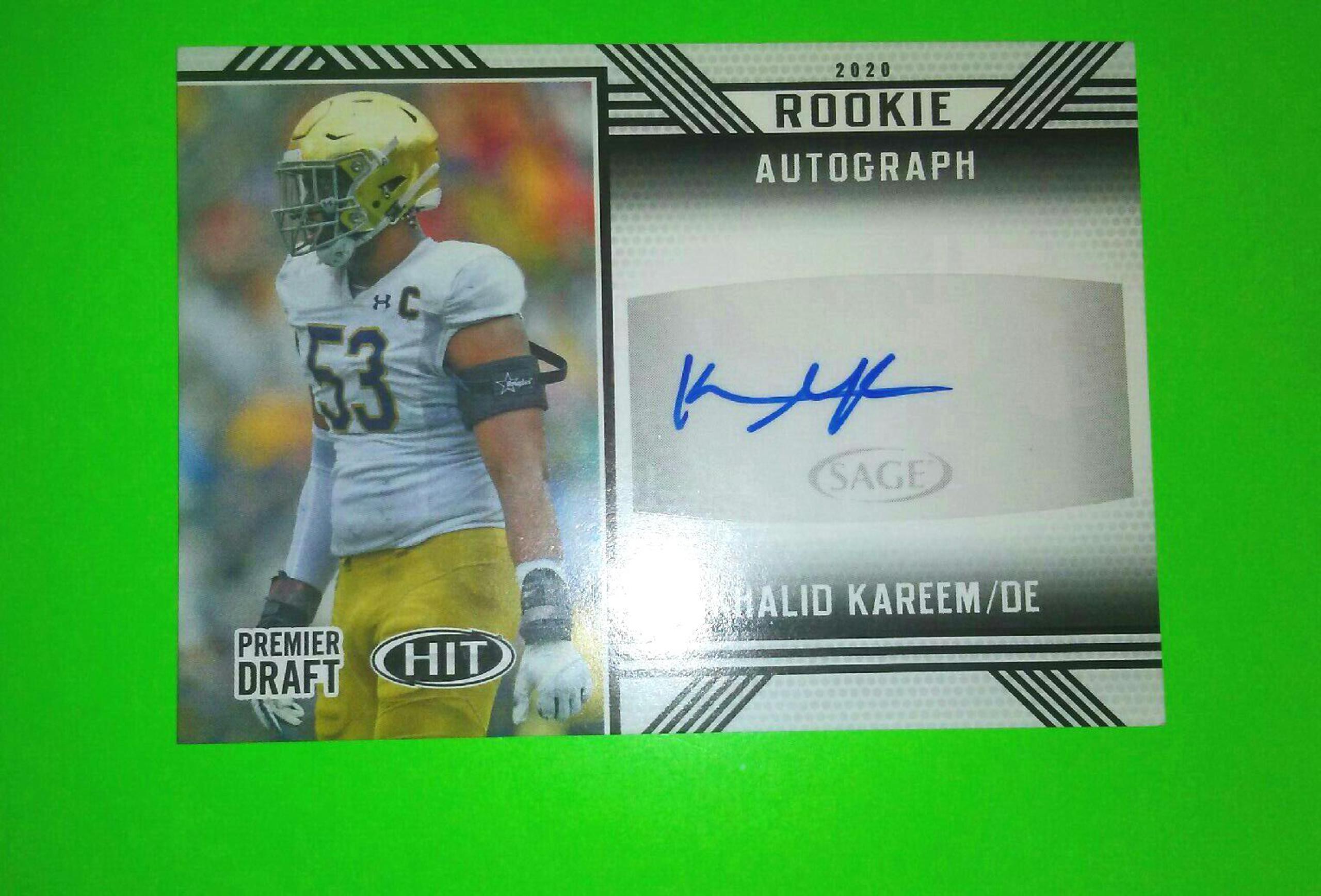 AUTO RC NOTRE DAME KHALID KAREEM ROOKIE