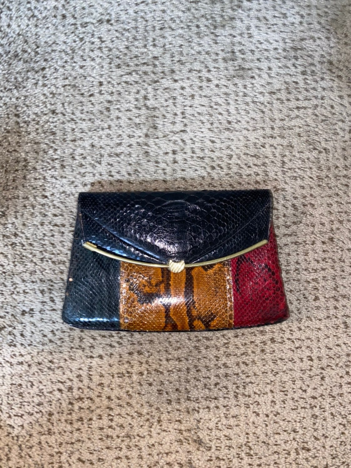 Authentic leather clutch