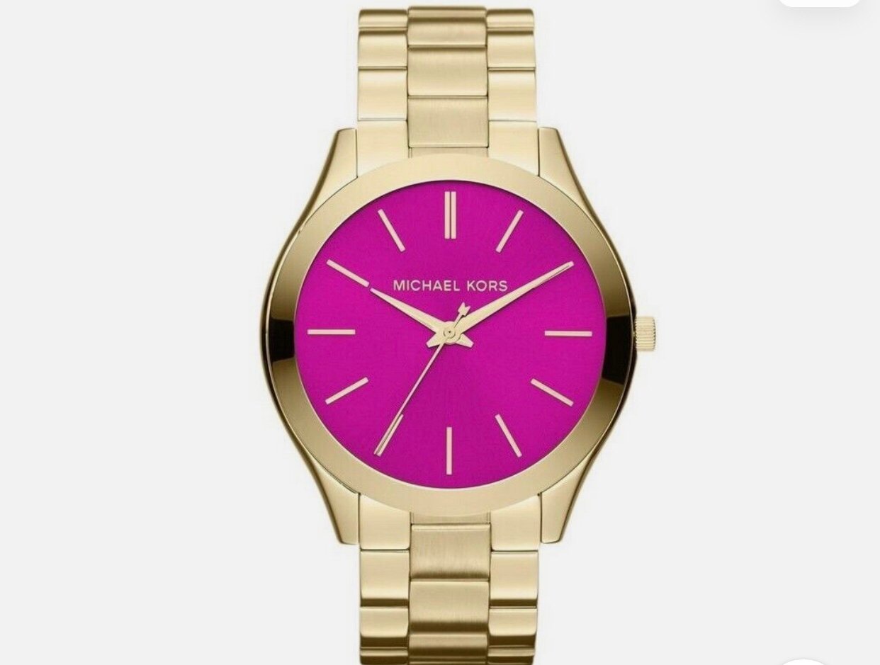 Michael Kors MK3264 Slim Watch-New Battery 4/24/25-Extra Links-Original Box
