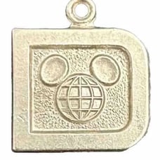 STERLING SILVER ANTIQUE VTG WALT DISNEY PRODUCTION MICKEY MOUSE MEDAL PENDANT