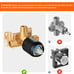 Black Shower Head And Faucet Set Complete With Valve Shower Fixtures With 6 Inch