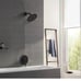 Black Shower Head And Faucet Set Complete With Valve Shower Fixtures With 6 Inch