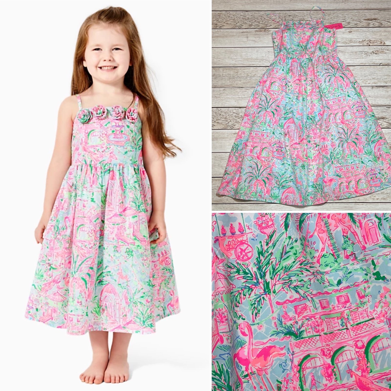 Lilly Pulitzer Girls Bellamy Midi Dress 14 NWT
