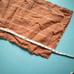 By Anthropologie Portia Orange Stripe 100% Linen Wide Leg Crop Pants Size Medium