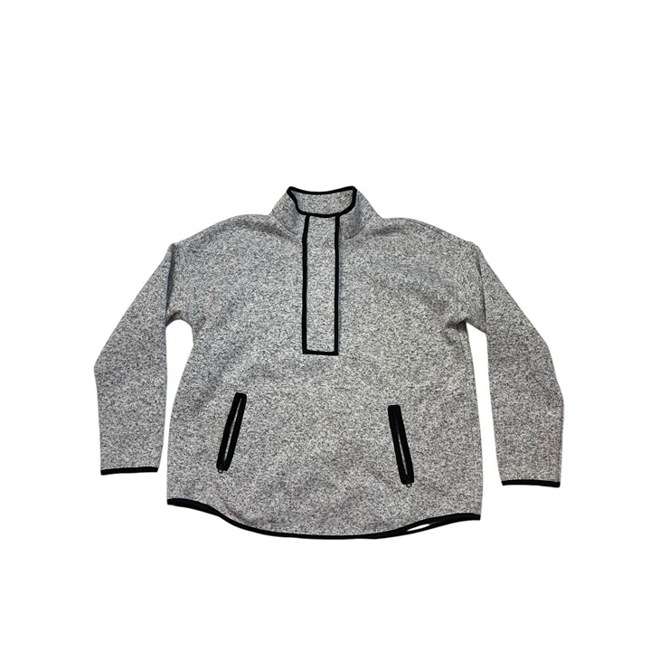 *J. Jill Fit Long Sleeve Pullover Fleece Womens Size M Gray Athleisure Activewea