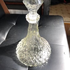 Vintage crystal captains decanter