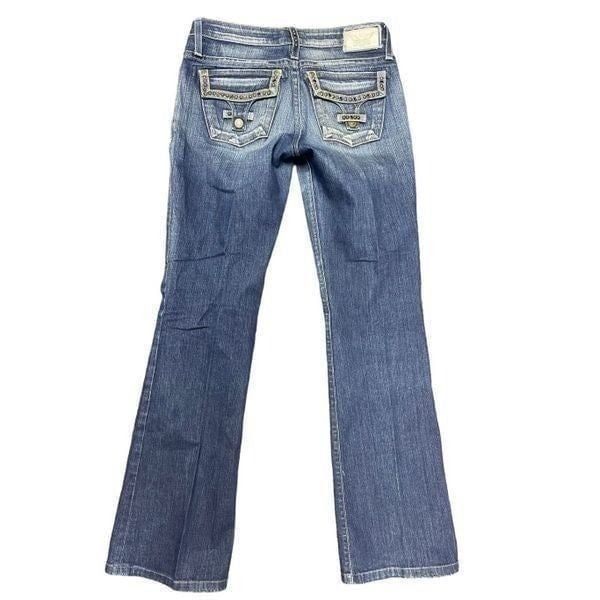 Robin's Jean size 3 badazzled jeans bootcut 32” inseam