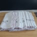 Set of 10 VintageWhite ClothNapkins Lilac Scalloped Edges with Single Flower Bud