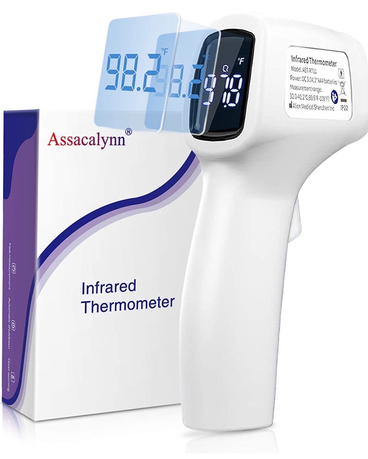Infrared Forehead Thermometer, Non-Contact Digital Forehead Thermometer for Baby