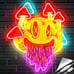 Smiling with Mushrooms Neon Sign Unique Mushroom Decor Aesthetic Room Decor
