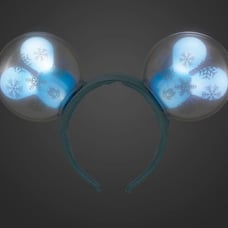 Mickey Snowflake Light Up Balloons Ears Headband New